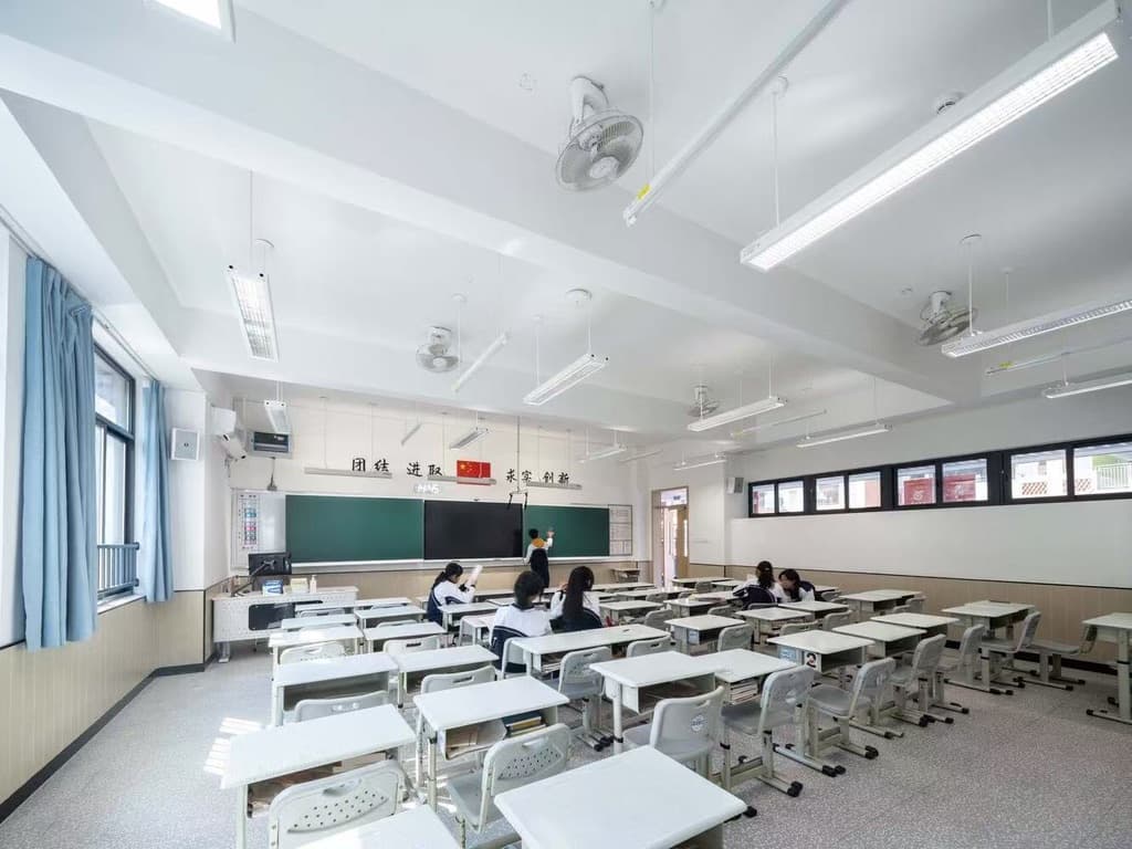 Modern classroom in China